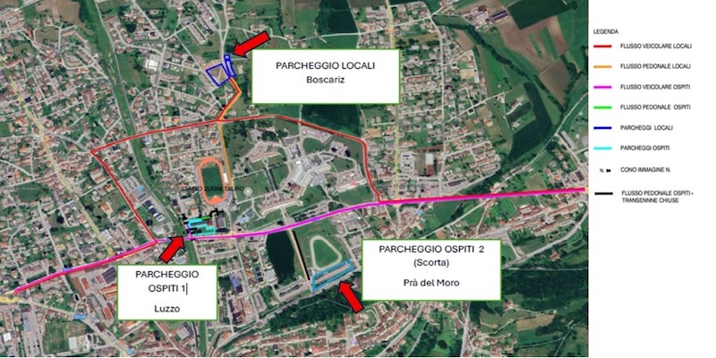 Le disposizioni logistiche per la sfida di sabato 17